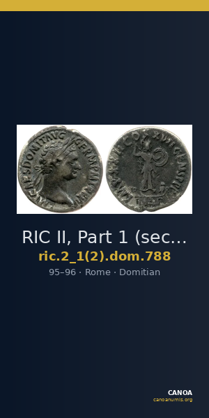 RIC II, Part 1 (second edition) Domitian 788 — CANOA