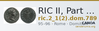 RIC II, Part 1 (second edition) Domitian 789 — CANOA