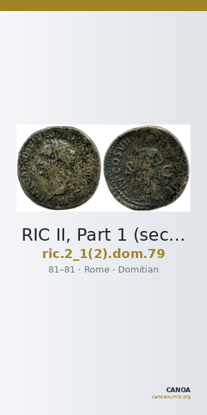 RIC II, Part 1 (second edition) Domitian 79 — CANOA