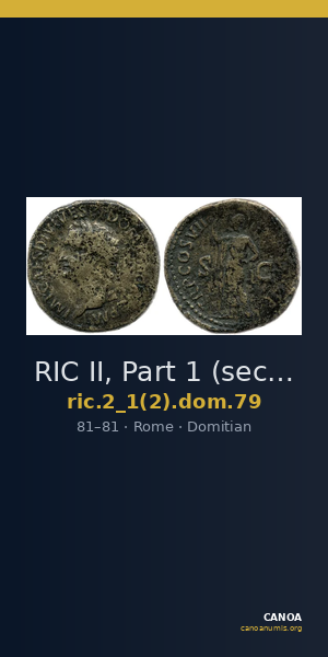 RIC II, Part 1 (second edition) Domitian 79 — CANOA
