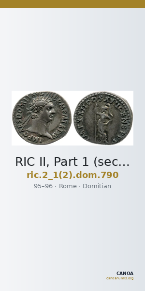 RIC II, Part 1 (second edition) Domitian 790 — CANOA