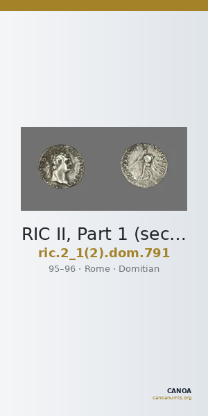 RIC II, Part 1 (second edition) Domitian 791 — CANOA