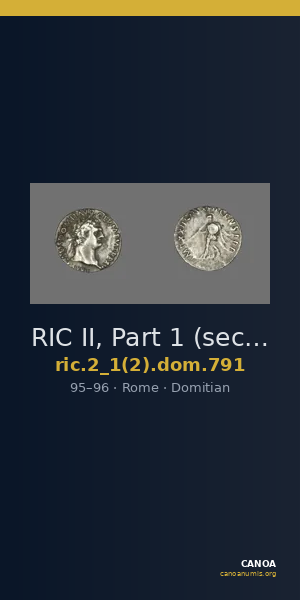 RIC II, Part 1 (second edition) Domitian 791 — CANOA