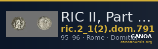 RIC II, Part 1 (second edition) Domitian 791 — CANOA