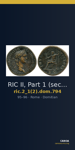 RIC II, Part 1 (second edition) Domitian 794 — CANOA