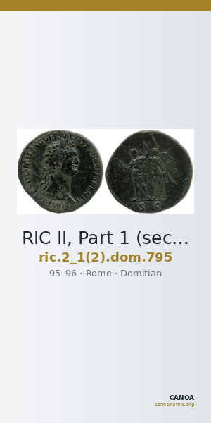 RIC II, Part 1 (second edition) Domitian 795 — CANOA