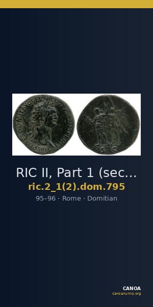 RIC II, Part 1 (second edition) Domitian 795 — CANOA