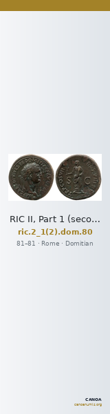RIC II, Part 1 (second edition) Domitian 80 — CANOA