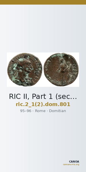 RIC II, Part 1 (second edition) Domitian 801 — CANOA