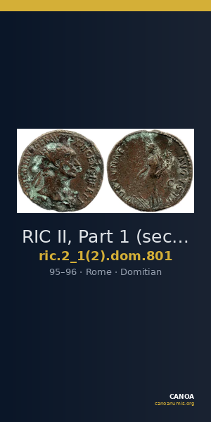 RIC II, Part 1 (second edition) Domitian 801 — CANOA