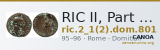 RIC II, Part 1 (second edition) Domitian 801 — CANOA