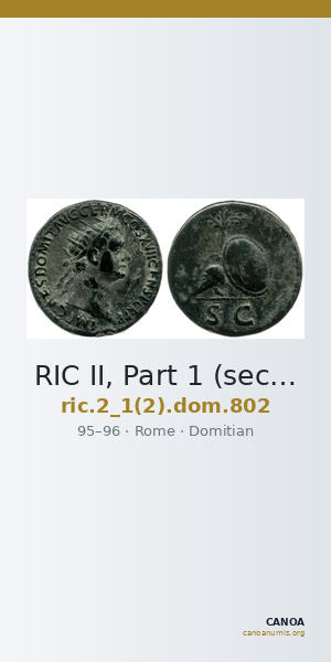 RIC II, Part 1 (second edition) Domitian 802 — CANOA