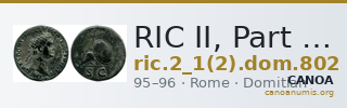 RIC II, Part 1 (second edition) Domitian 802 — CANOA