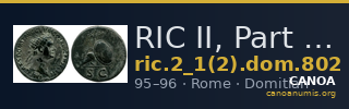 RIC II, Part 1 (second edition) Domitian 802 — CANOA