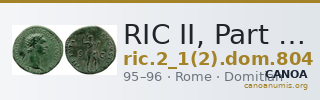 RIC II, Part 1 (second edition) Domitian 804 — CANOA
