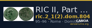 RIC II, Part 1 (second edition) Domitian 804 — CANOA