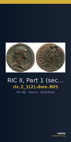 RIC II, Part 1 (second edition) Domitian 805 — CANOA