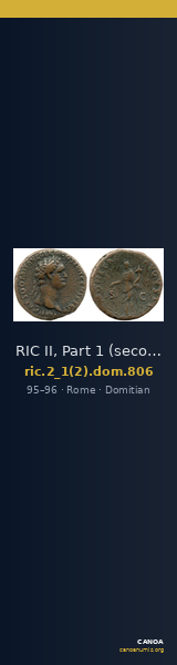 RIC II, Part 1 (second edition) Domitian 806 — CANOA