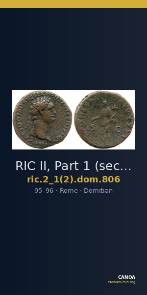 RIC II, Part 1 (second edition) Domitian 806 — CANOA
