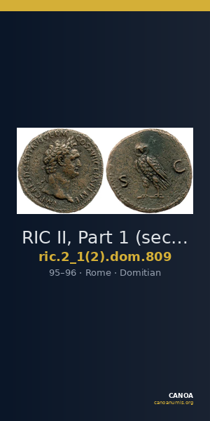 RIC II, Part 1 (second edition) Domitian 809 — CANOA