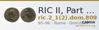 RIC II, Part 1 (second edition) Domitian 809 — CANOA