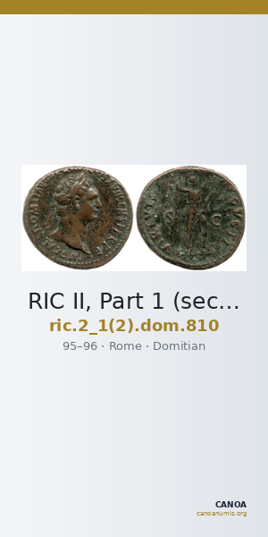 RIC II, Part 1 (second edition) Domitian 810 — CANOA