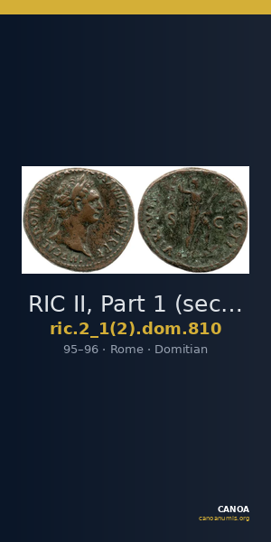 RIC II, Part 1 (second edition) Domitian 810 — CANOA