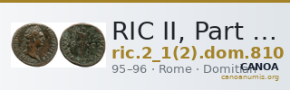 RIC II, Part 1 (second edition) Domitian 810 — CANOA