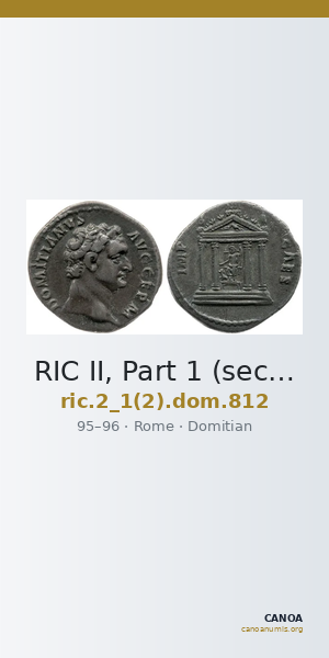 RIC II, Part 1 (second edition) Domitian 812 — CANOA