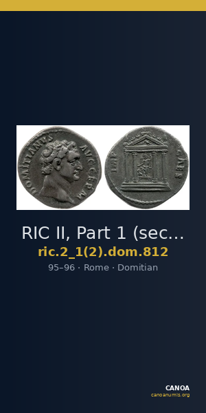 RIC II, Part 1 (second edition) Domitian 812 — CANOA