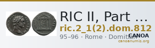 RIC II, Part 1 (second edition) Domitian 812 — CANOA
