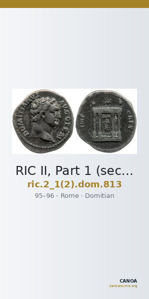 RIC II, Part 1 (second edition) Domitian 813 — CANOA
