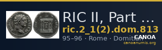 RIC II, Part 1 (second edition) Domitian 813 — CANOA