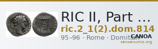 RIC II, Part 1 (second edition) Domitian 814 — CANOA