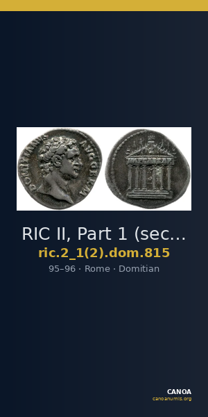 RIC II, Part 1 (second edition) Domitian 815 — CANOA