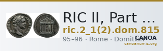RIC II, Part 1 (second edition) Domitian 815 — CANOA