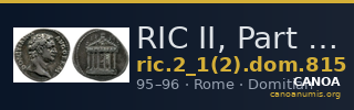 RIC II, Part 1 (second edition) Domitian 815 — CANOA