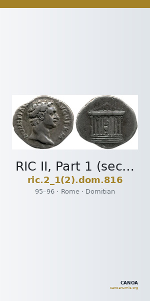 RIC II, Part 1 (second edition) Domitian 816 — CANOA