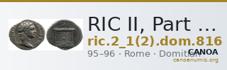 RIC II, Part 1 (second edition) Domitian 816 — CANOA