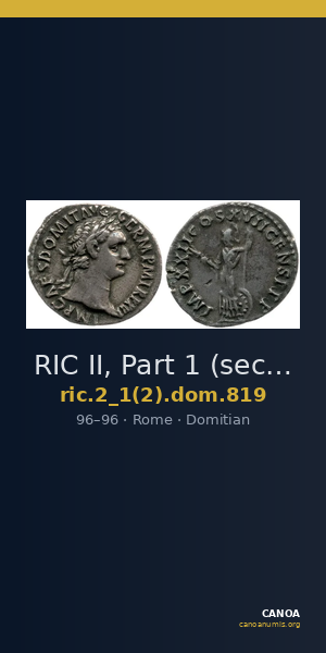 RIC II, Part 1 (second edition) Domitian 819 — CANOA