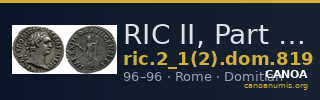 RIC II, Part 1 (second edition) Domitian 819 — CANOA