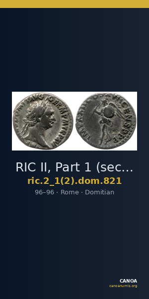 RIC II, Part 1 (second edition) Domitian 821 — CANOA