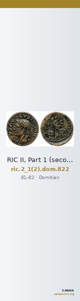RIC II, Part 1 (second edition) Domitian 822 — CANOA