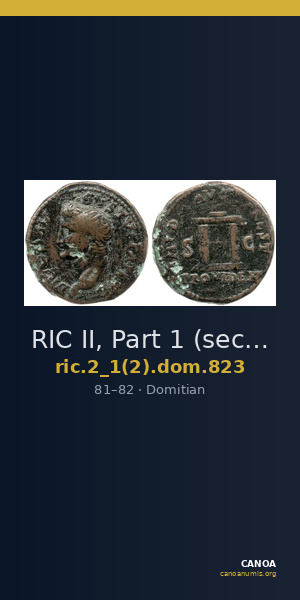 RIC II, Part 1 (second edition) Domitian 823 — CANOA