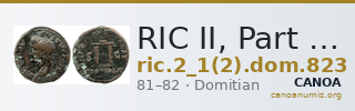 RIC II, Part 1 (second edition) Domitian 823 — CANOA