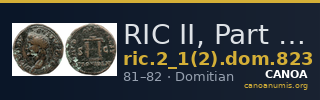 RIC II, Part 1 (second edition) Domitian 823 — CANOA