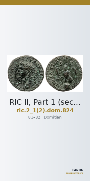 RIC II, Part 1 (second edition) Domitian 824 — CANOA