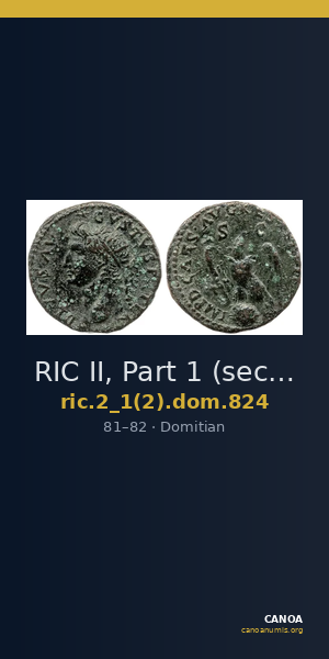 RIC II, Part 1 (second edition) Domitian 824 — CANOA