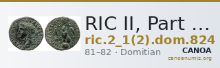 RIC II, Part 1 (second edition) Domitian 824 — CANOA