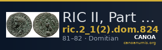 RIC II, Part 1 (second edition) Domitian 824 — CANOA